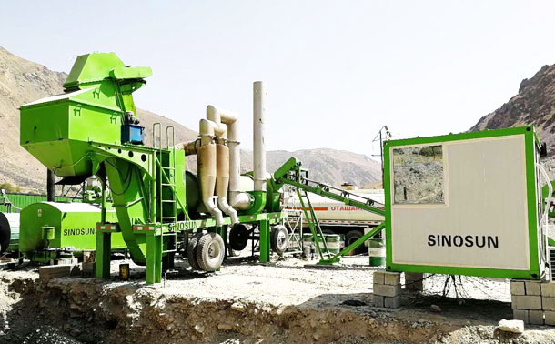 Mobile Asphalt Drum Mix Plant in Tajikistan - CAP40M