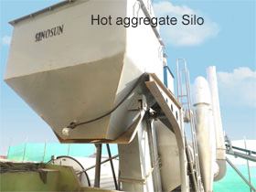 hot aggregate silo